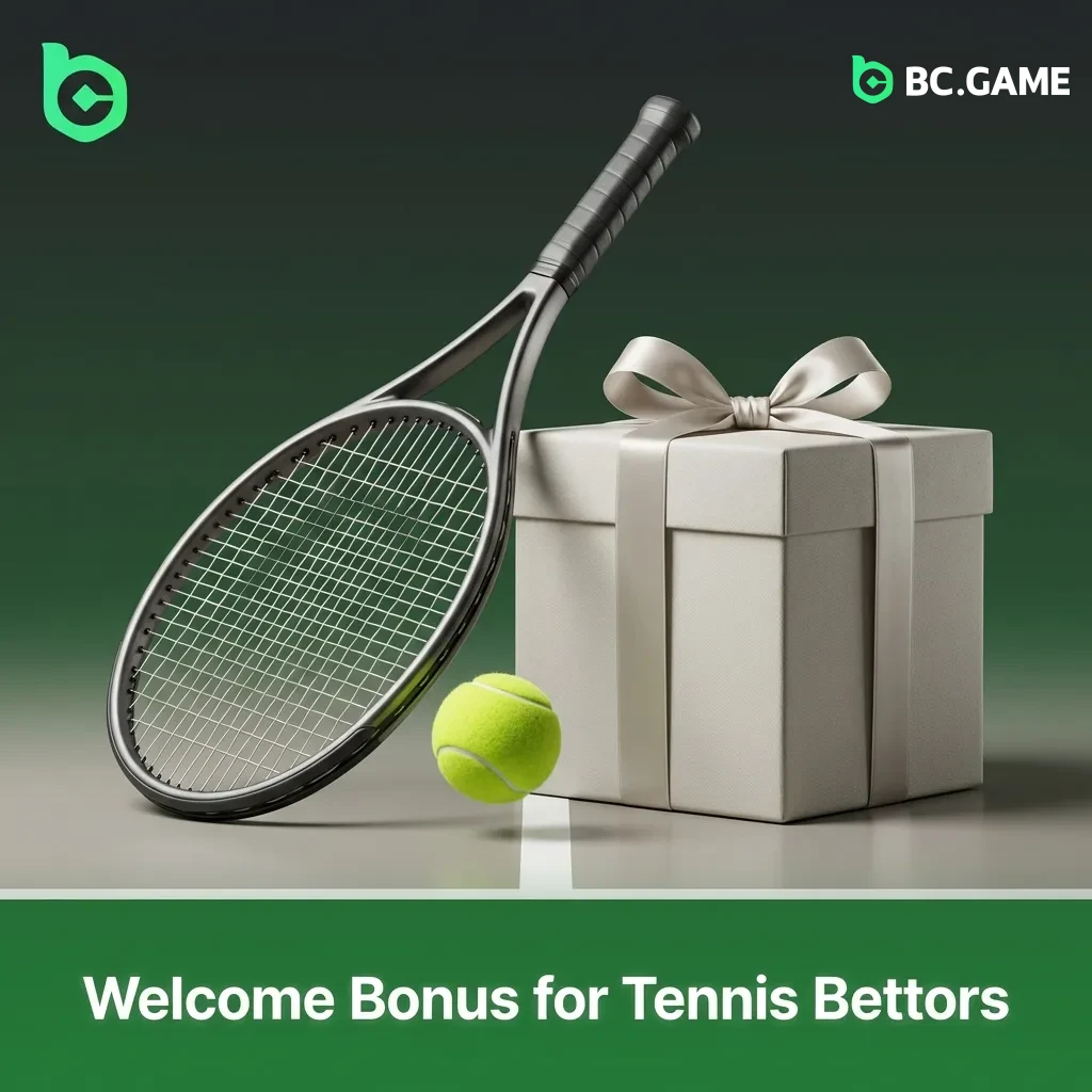 BC Game sports welcome bonus offer up to 360% for tennis betting on first deposit with rollover requirements