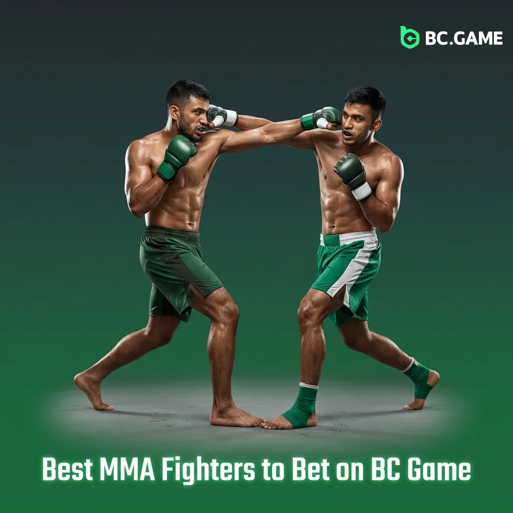 Top MMA fighters available for betting on BC Game including champions and rising prospects from major global promotions.