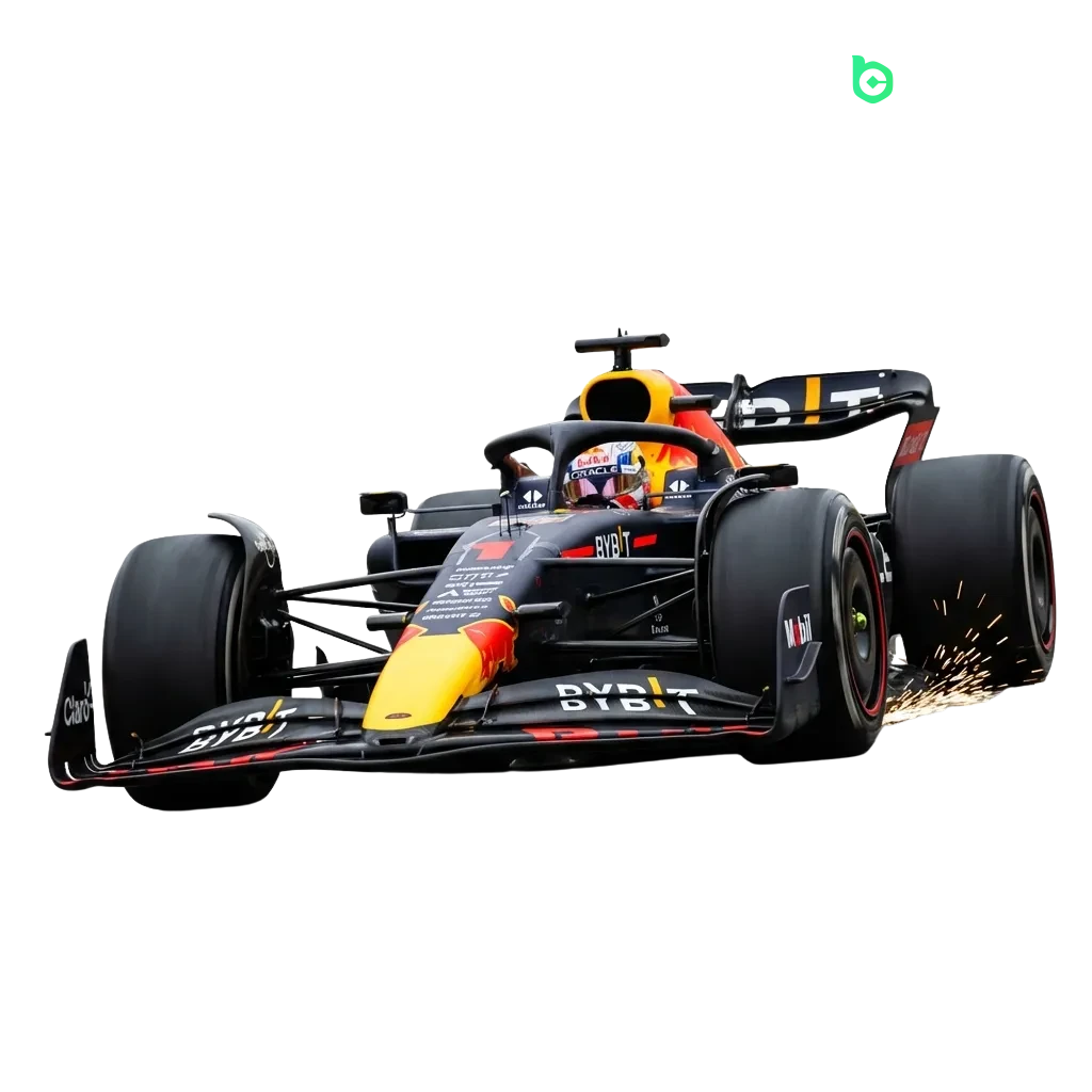 Formula 1 racing cars on track with BC Game Bangladesh betting odds and mobile platform interface displayed