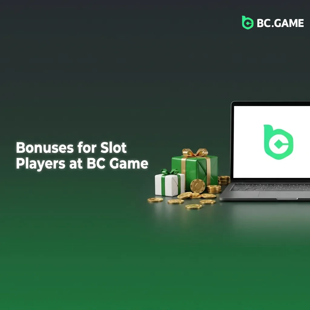 BC Game slot bonuses including 380% welcome package, reload offers, cashback rewards, and loyalty program benefits for players