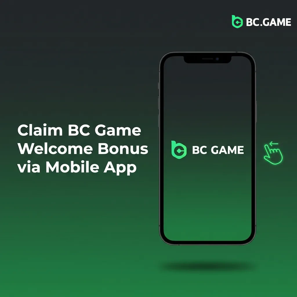 BC Game mobile app welcome bonus registration and deposit process on smartphone screen