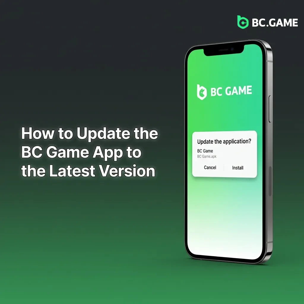 BC Game mobile app automatically updates through PWA technology, showing instant access to latest features and games