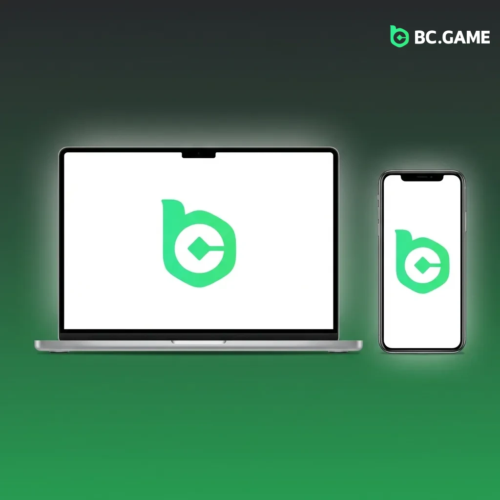 BC Game website showing dark-mode interface with navigation menu, live odds, trending matches, and popular casino games