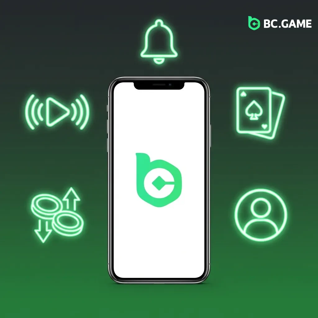 BC Game mobile app interface showing casino games, sports betting, and BDT payment options for Bangladesh users
