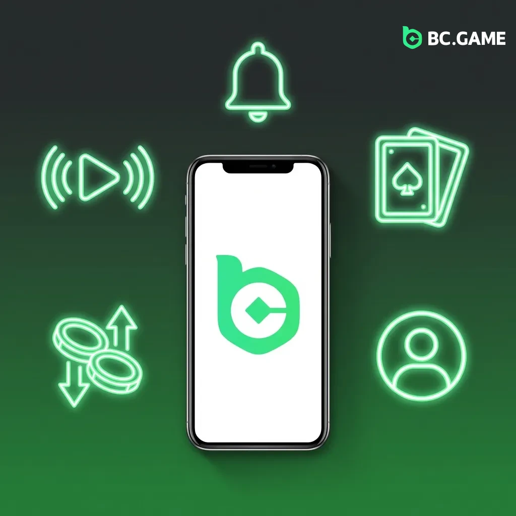 BC Game mobile app interface showing casino games, cricket betting options, and payment methods for Pakistan players
