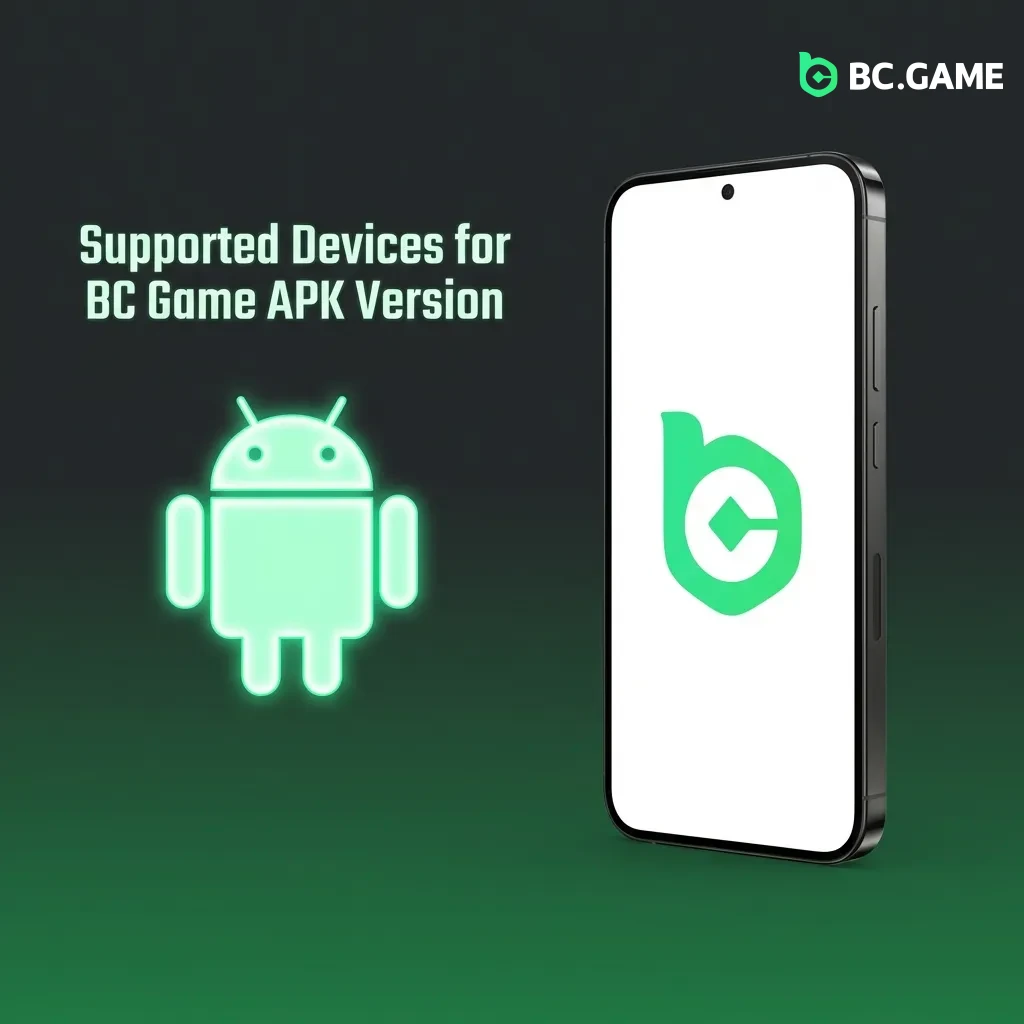 Table showing Android phone brands and models compatible with BC Game APK, including Samsung, Sony, Huawei, OnePlus, Oppo devices.