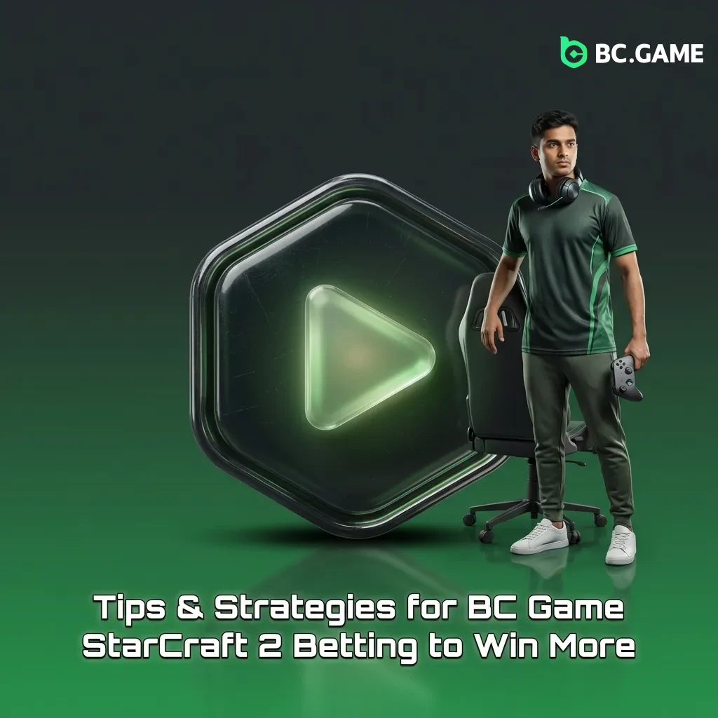 StarCraft 2 betting strategy guide showing tips for analyzing matches, managing bankroll, and improving win rates on BC Game