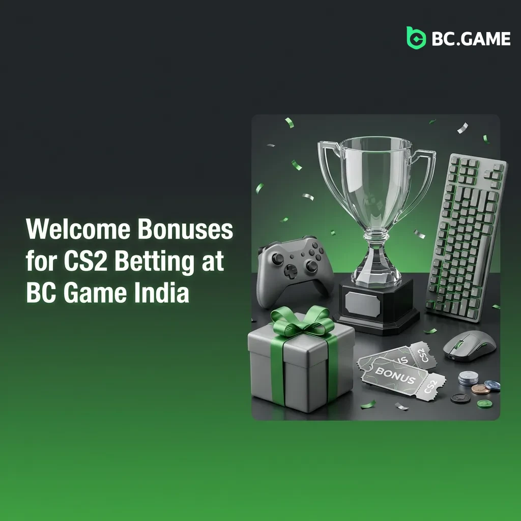 BC Game India welcome bonus offering 380% package up to INR 1,817,079 plus free bets and spins for CS2 betting