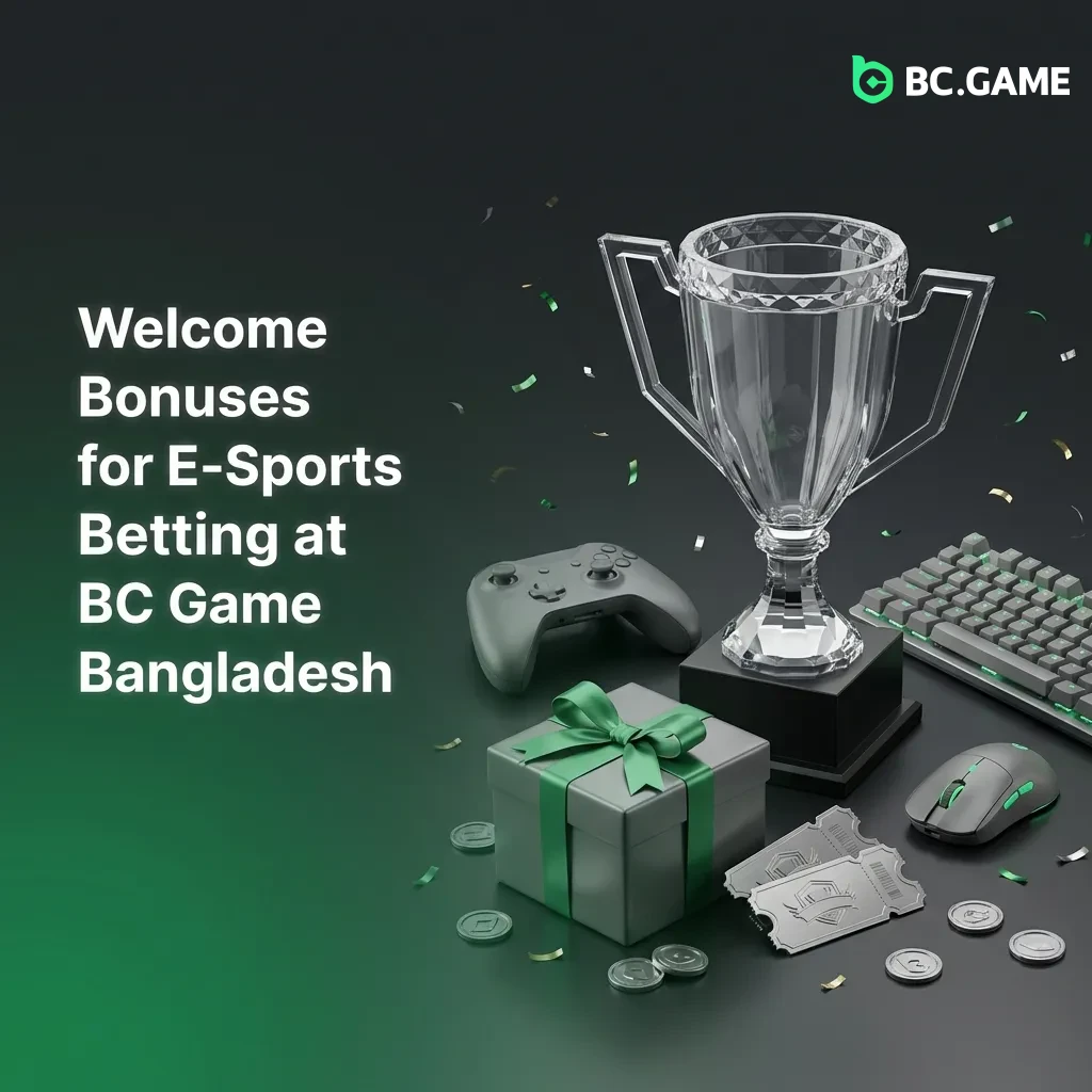 BC Game Bangladesh welcome bonus offering 380% up to BDT 2,441,233 plus free bets and spins for new e-sports bettors