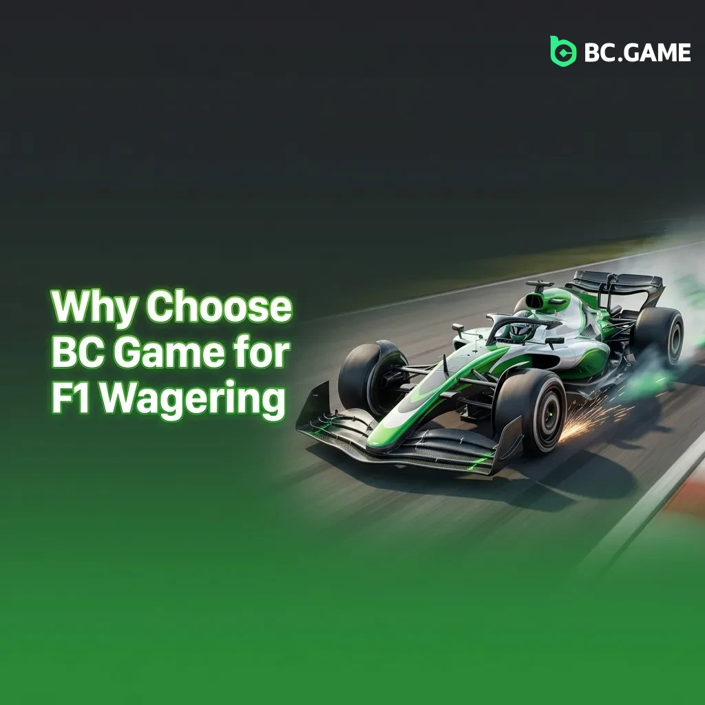 BC Game F1 betting features including live wagering, crypto deposits, championship futures, and mobile app with push alerts
