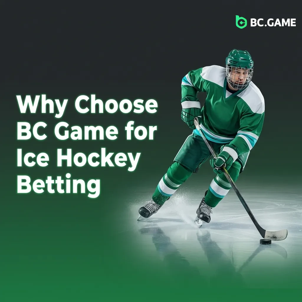 BC Game ice hockey betting platform featuring live NHL/KHL betting, crypto payments, and mobile-friendly design