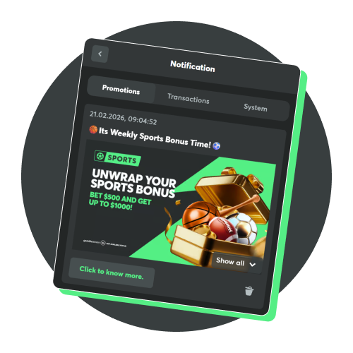 Receive real-time updates and bonuses through your BC Game App alerts.