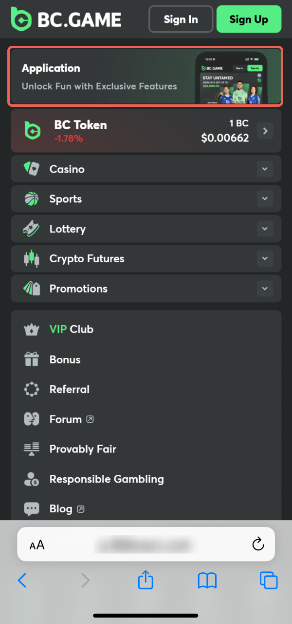 Initiate the BC Game App iOS setup directly from the official site.