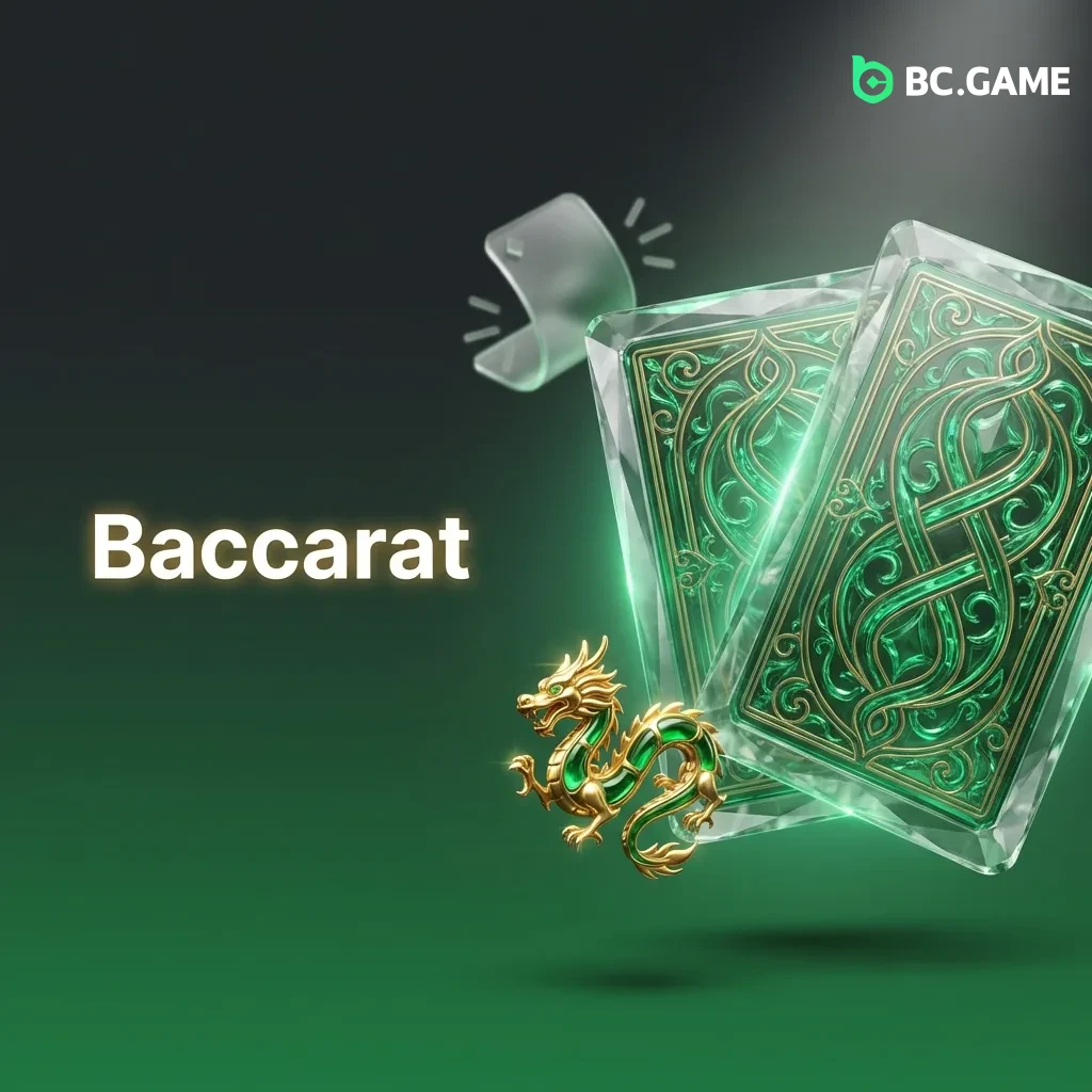 Baccarat table with Player and Banker card hands being dealt, showing elegant casino card game comparison