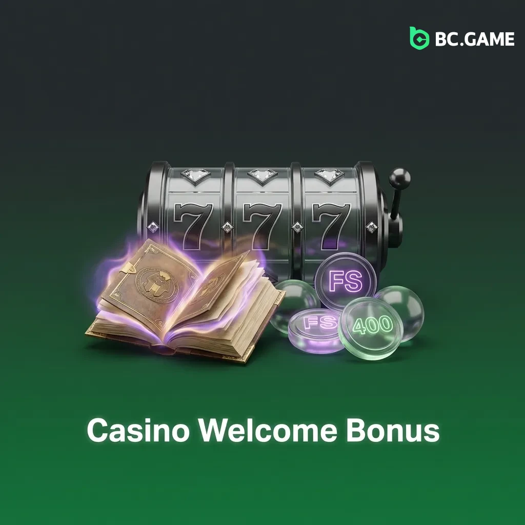 Casino welcome bonus: 280% match up to ₹13,17,079 plus 400 free spins on Book of Dead slot game