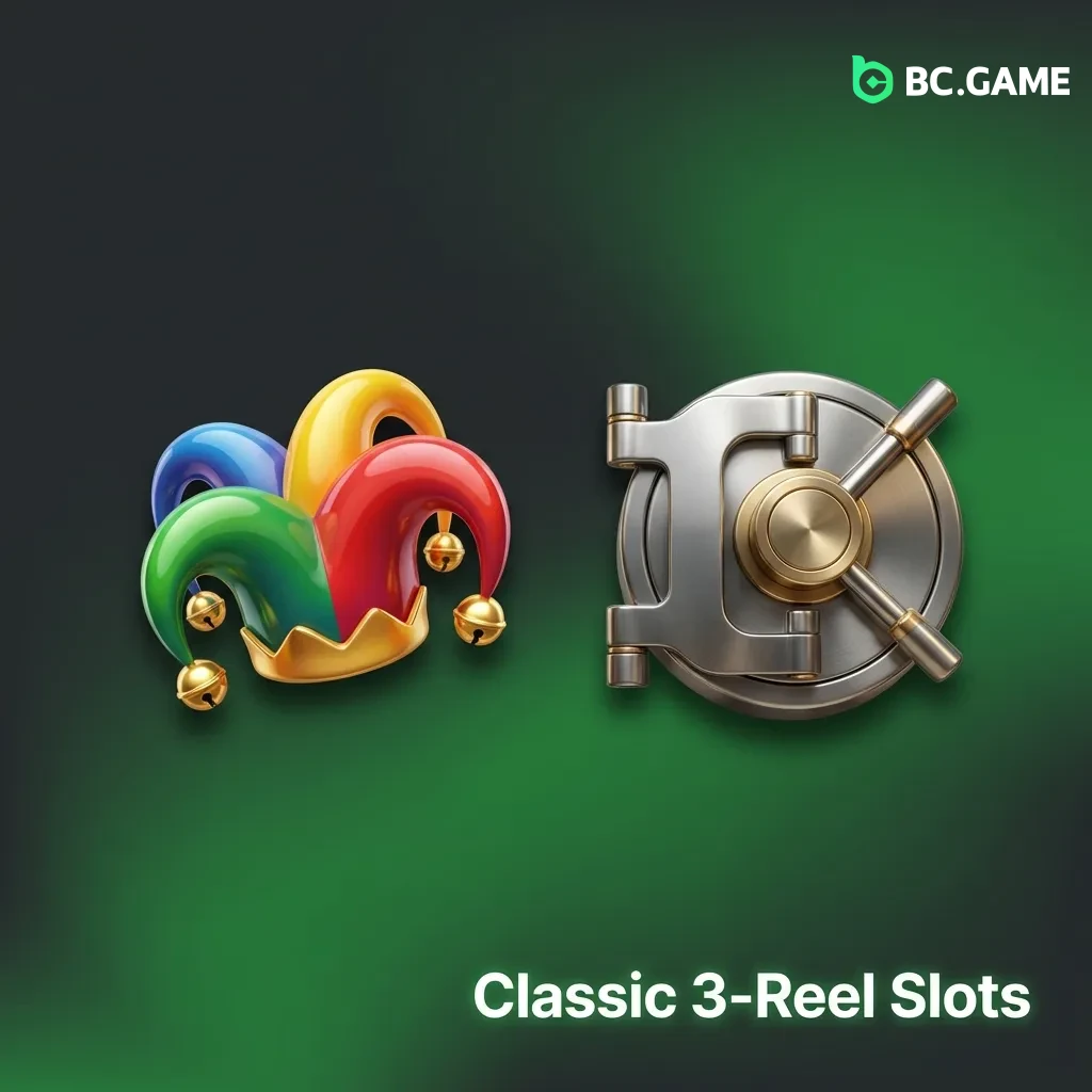 Classic 3-reel slot machines with traditional symbols like jokers and bars for straightforward gameplay