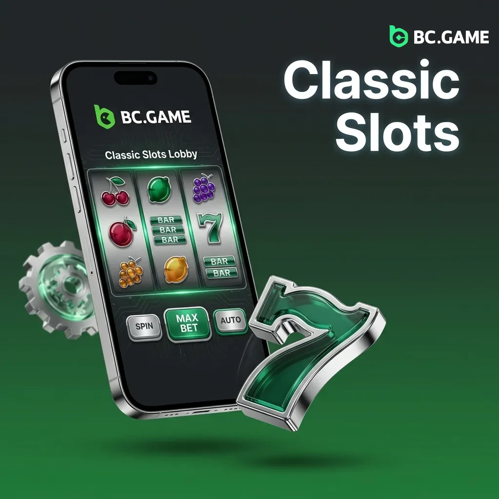 Three-reel classic slot machine displaying fruit, bar, and seven symbols on a single payline with vintage design