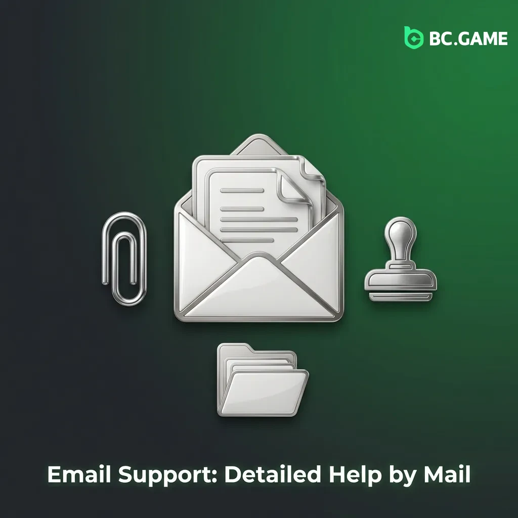 Person typing email on laptop for customer support with document attachments and help icon