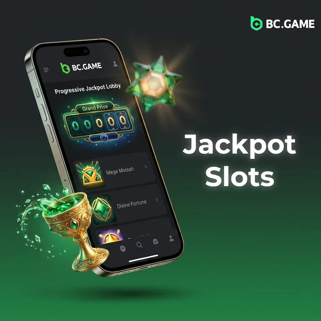 Progressive jackpot slot machines displaying Mega Moolah and Divine Fortune games with growing prize pools