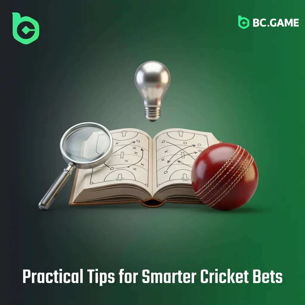 Cricket betting strategy infographic showing pitch analysis, weather conditions, and bankroll management tips