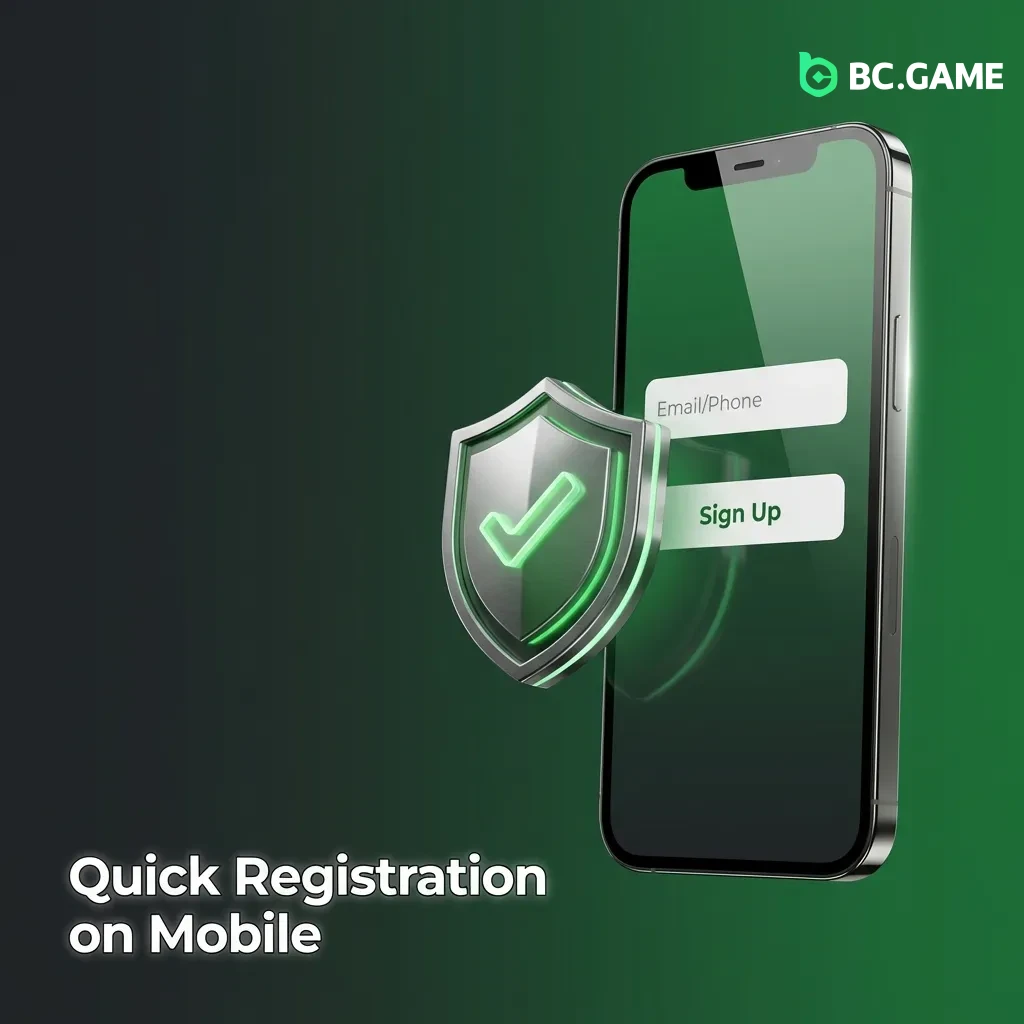 Mobile app registration steps showing sign-up form, verification screen, currency selection, and profile setup interface