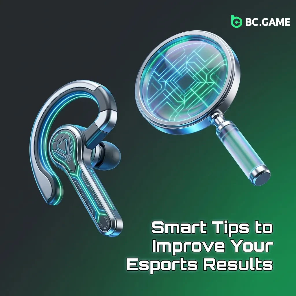 Esports player analyzing match data on screen with strategic betting tips and bankroll management guidelines overlay