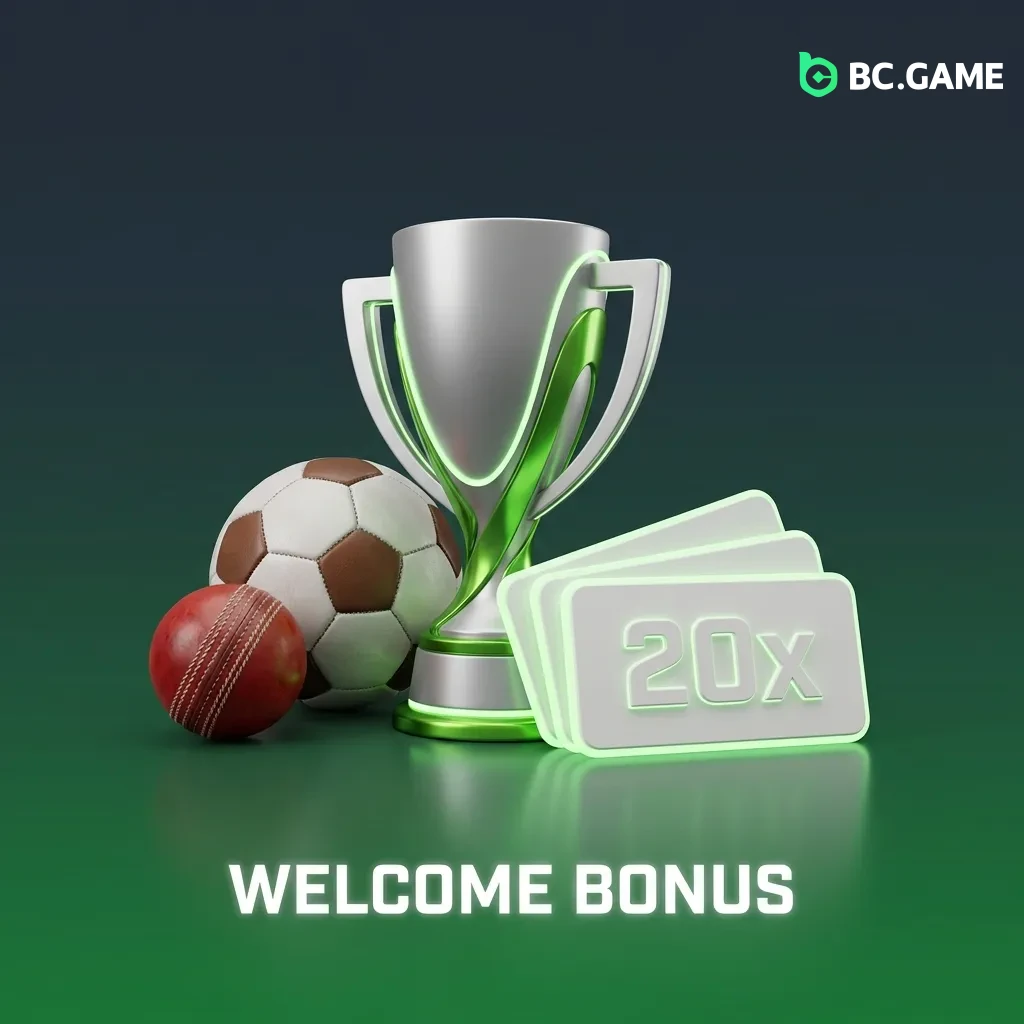 Sports betting welcome bonus offer: 100% match up to ₹5,00,000 plus 20 free bets for new depositors