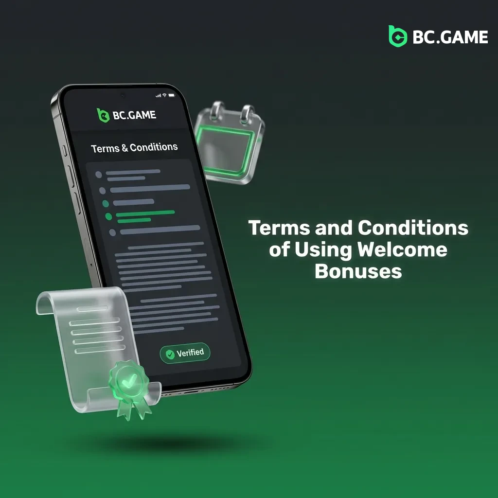 Terms and conditions list for welcome bonuses including wagering requirements, time limits, and eligibility rules.