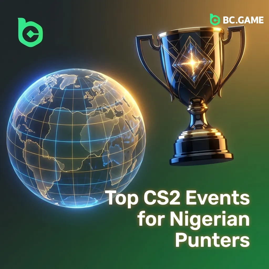 CS2 esports tournament logos and event names displayed for Nigerian betting markets and competitive gaming schedules
