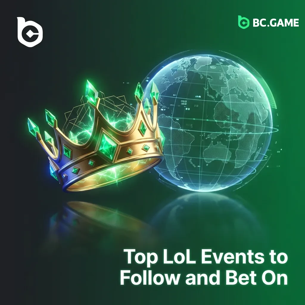 Major League of Legends tournaments including Worlds, MSI, and regional leagues LCK, LPL, and LEC displayed on screen