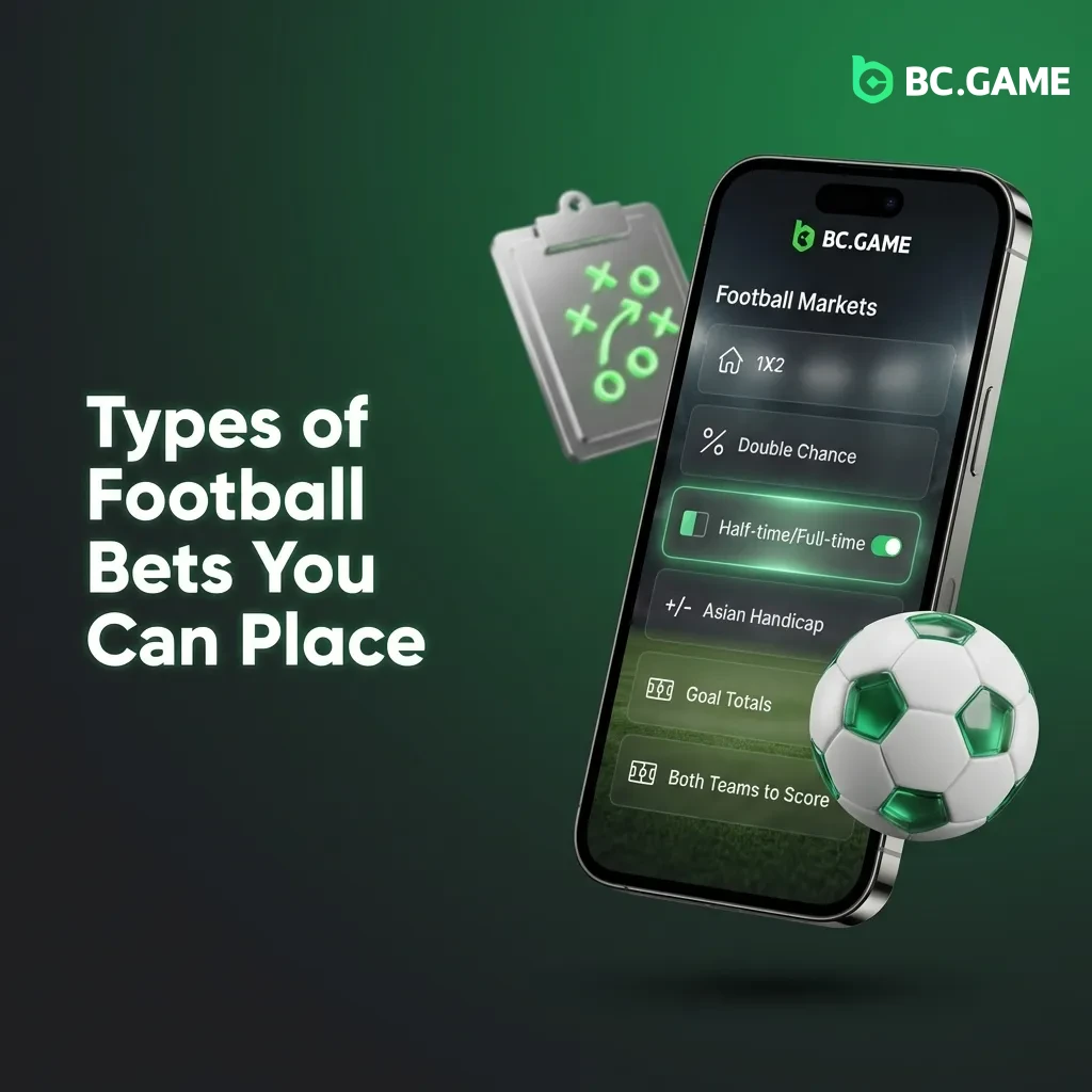 Various football betting options including 1X2, goal totals, handicaps, corners, cards, and goalscorer markets displayed