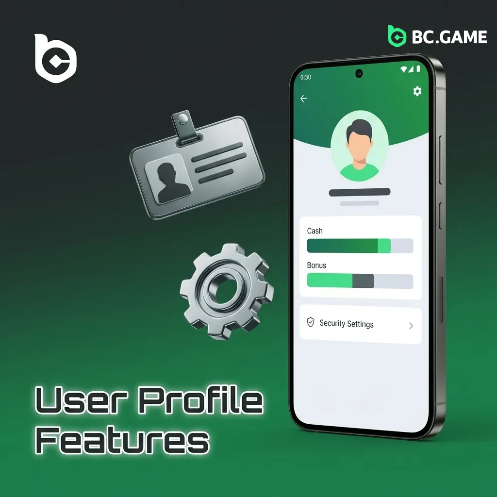User profile dashboard showing account settings, balance breakdown, transaction history, and responsible gambling controls