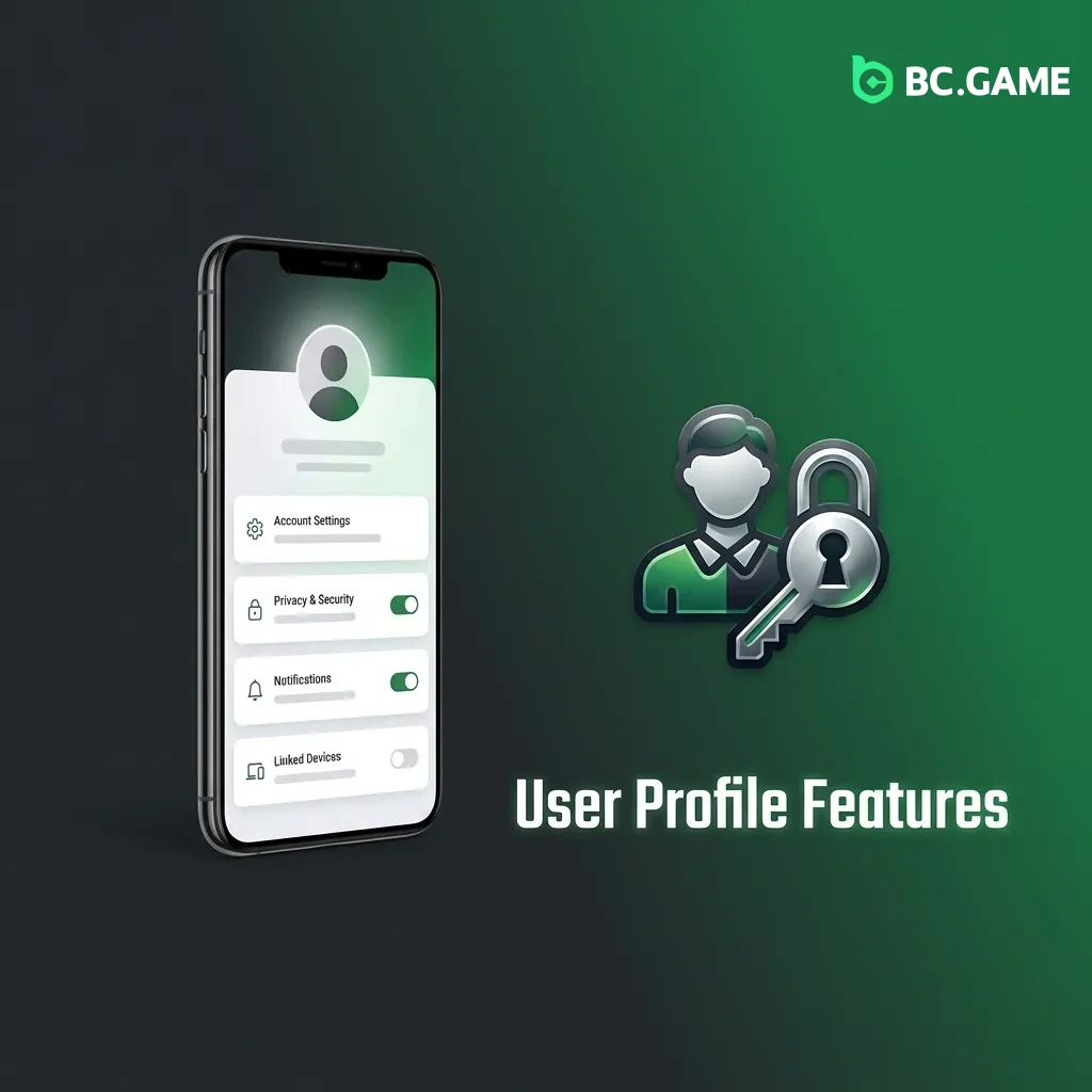 User profile dashboard showing account settings, balance display, transaction history, and personal details management