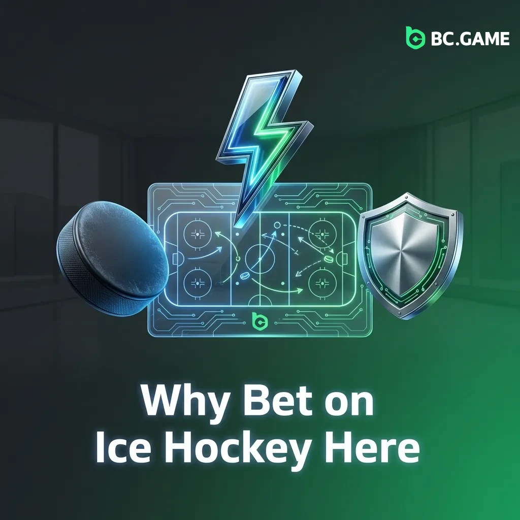 BC Game ice hockey betting interface showing odds, markets, and payment options for Nigerian players