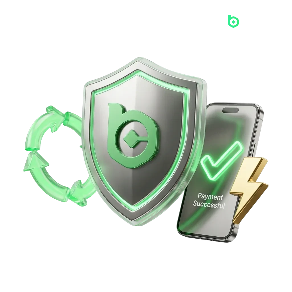 BC Game payment methods interface showing deposit and withdrawal options including UPI, Paytm, and cryptocurrency