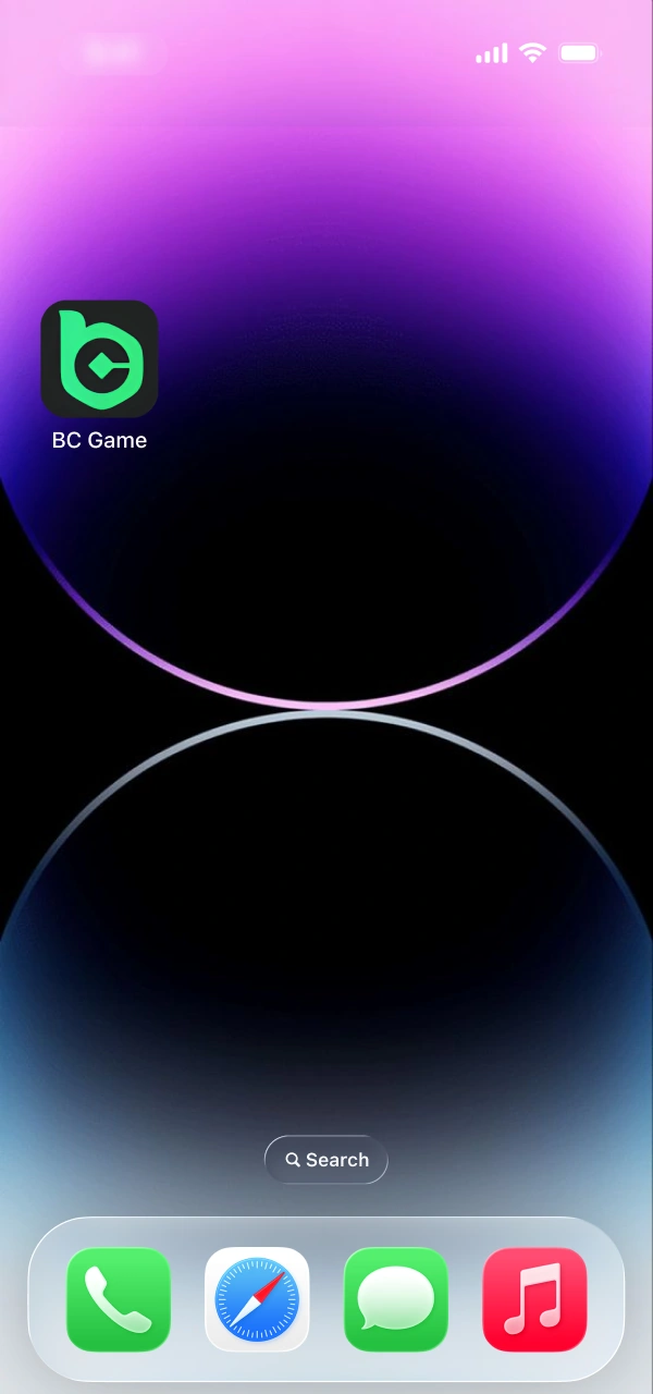 Open the BC Game iPhone icon and log in to play.