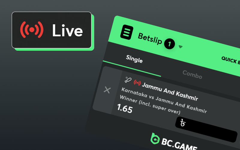 Place real-time live bets as the action unfolds at BC Game Bangladesh.