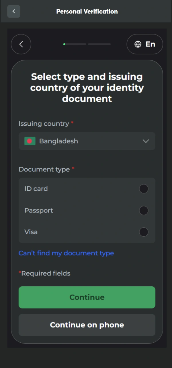 Provide your ID for BC Game Bangladesh verification to confirm identity.