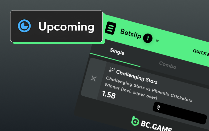 Analyze upcoming games for prematch betting at BC Game main page.