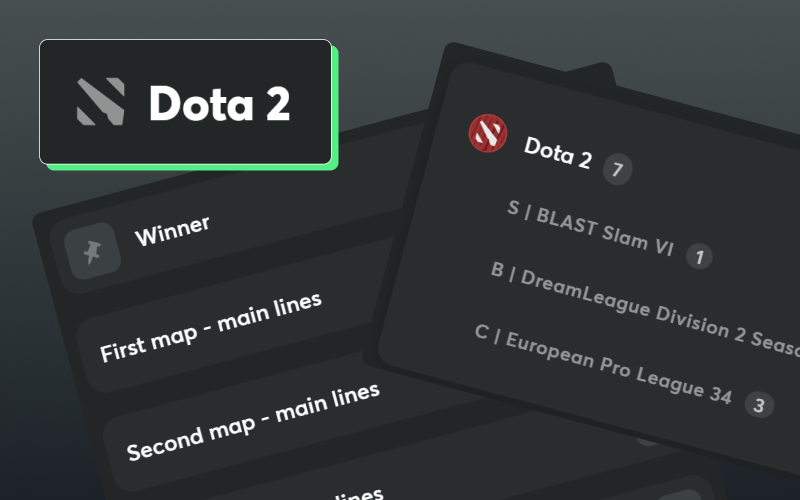 Forecast Dota results and win on the BC Game main page.
