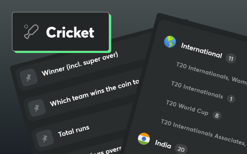 Bet on major cricket tournaments via the BC Game main page.