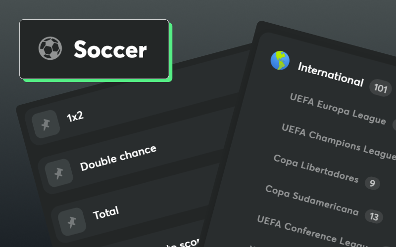Predict football match results on the official BC Game main page.