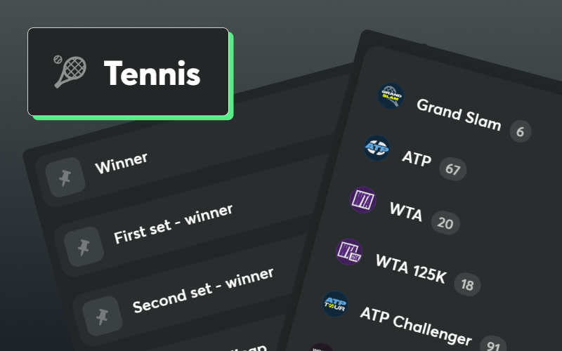 Place wagers on global tennis tours at BC Game main page.