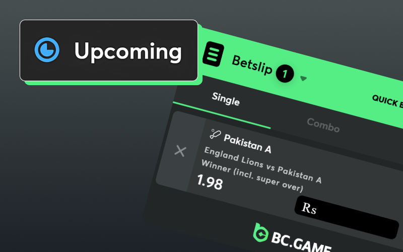 Analyze upcoming games for prematch betting at BC Game main page.