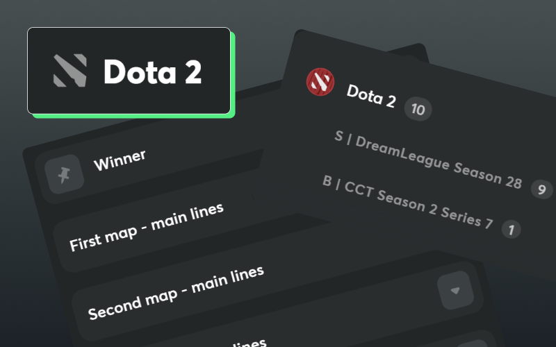 Forecast Dota results and win on the BC Game main page.