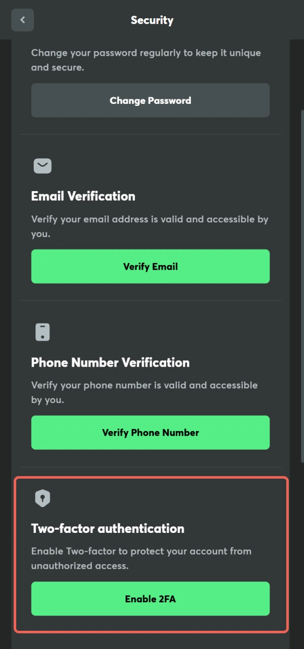 Fill in your player data after BC Game Registration is finished.