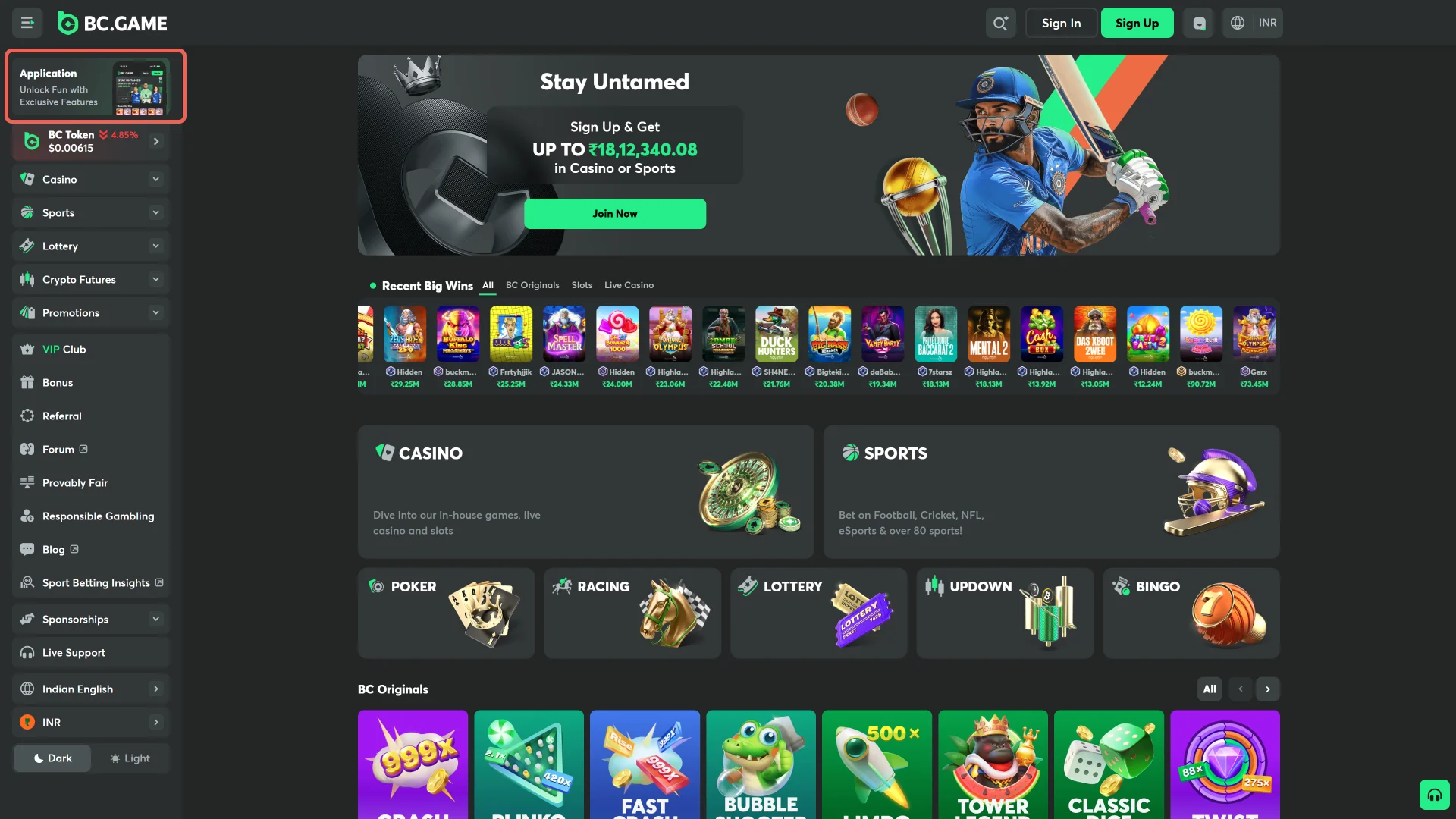 Use the link to get the BC Game Mac setup file.