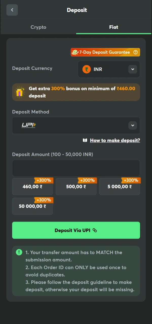 Add funds to your balance and unlock the BC Game Bonus.