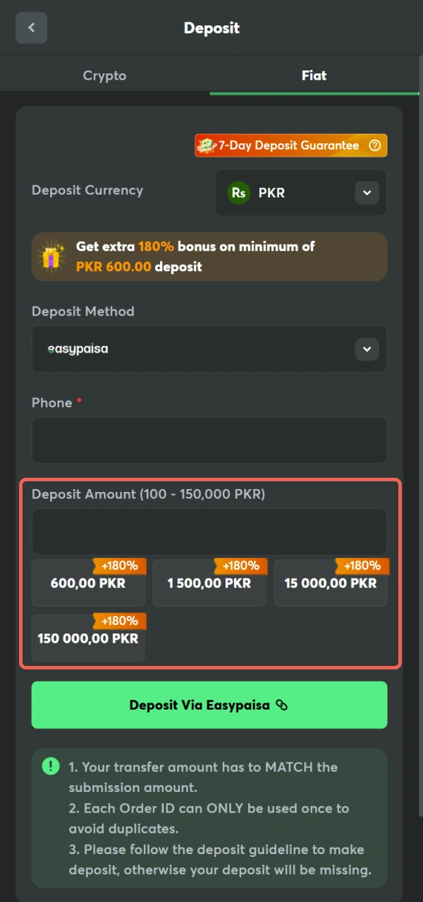 Top up your balance to unlock the BC Game Welcome Bonus.