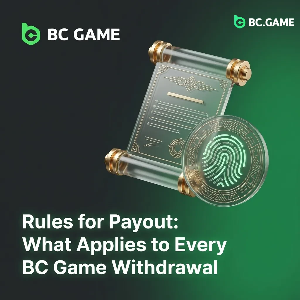 BC Game withdrawal rules display showing verification, payment method, bonus wagering, and network requirements for Nigeria